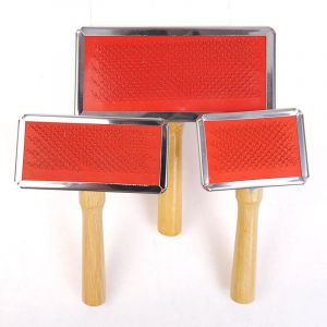 Brosse De Toilettage Pratique Pour Chien Et Chat, Lot De 3 Pi&egrave;ces, Avec Manche En Bois, Brosse De Beaut&eacute;, Brosse De Coupe - Occasion