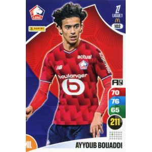 N&deg;102 Bouaddi Ayyoub Losc Carte Jeu Adrenalyn Xl Ligue 1 2025-2026 - Occasion