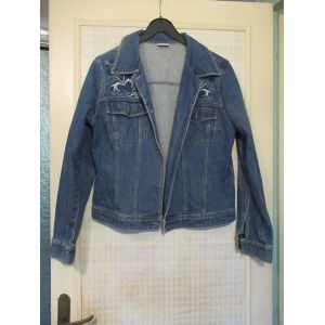 Veste En Jean Brodée T40 - Occasion