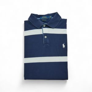Reconditionné - Polo Manches Courtes Homme Slim Fit - Taille L - Homme - Marine - Occasion