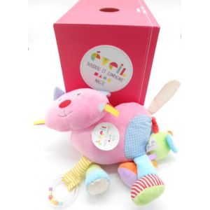 Doudou Et Compagnie Pantin Chat Et Ses Multiples Activités Dc3800 Magic Dc 3008 Rose Bleu Jaune Multicolore Et Multi Matièresboîte Cube Colorée Astucieuse - Occasion