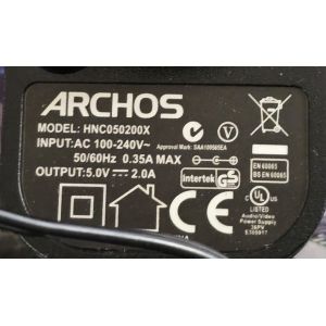 Chargeur D&#39;Alimentation Archos Hnc050200x 5v - 2.0a Pour Tablette Archos - Occasion