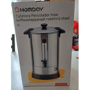 Cafetière percolateur Homday Référence 407975 - 6 Litres - Inox - Occasion