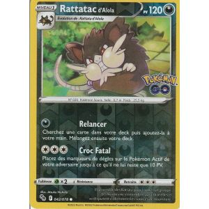 Carte Pokemon - Rattatac D'alola - 042/078 - Reverse - Eb10,5 - Pokemon Go - - Occasion