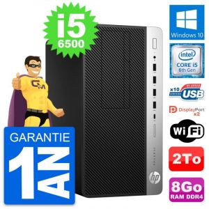 PC Tour HP ProDesk 600 G3 Intel Core i5-6500 RAM 8Go Disque 2To Windows 10 Wifi - Occasion