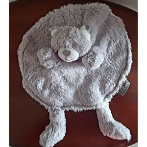 Doudou Plat Rond Ours Gris / Tom Et Zoe - Occasion