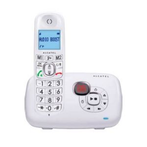 T&eacute;l&eacute;phone fixe sans fil Alcatel xl375 voice white blanc avec r&eacute;pondeur num&eacute;rique - Occasion
