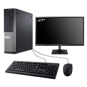 PC Dell Optiplex 390 DT Ecran 27" Intel I3-2100 RAM 16Go SSD 2To W10 Wifi - Occasion