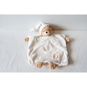 Doudou Marionnette Ours Kaloo Feuille Collection Pure Beige 26 Cm - Occasion