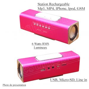 Station Mp3, Mp4, Ipod, Iphone, GSM, USB Micro SD 6 W Rms - Occasion