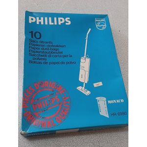 10 sacs sac aspirateur papier poussi&egrave;re Philips filtrants monaco hr6980 hr 6980 hr6174 hr 6174 hr6175 hr 6175 - Occasion