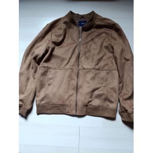 Blouson Homme Suédine Beige, Neuf, Taille Xl - Occasion