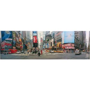 Toile Panoramique de New York sur cadre bois - 45x140cm - Occasion
