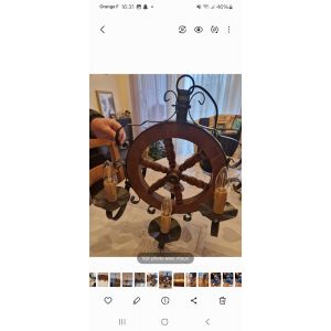 Lustre En Bois Et Fer Forg&eacute; - Occasion