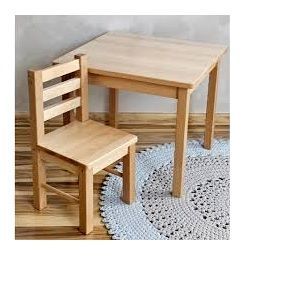 Bureau Petit Enfant Chaise Table En Bois Massif Structure En Pin Pour Ecolier 3 Ans À 7 Ans Mobilier Petits Meubles Parfaits Pour Créer Un Coin Confortable Dédié Aux Loisirs Créatifs Fabriqués - Occasion