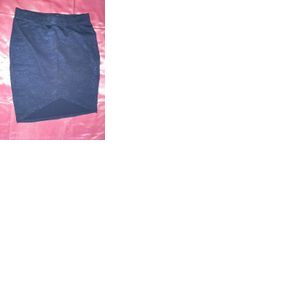 Jupe Bleu Moir&eacute;e Ouverte Devant - Occasion