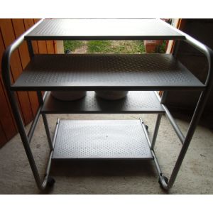 TableMétalliique Pour Ordinateur 4 NiveauxSur Roulettes - Occasion