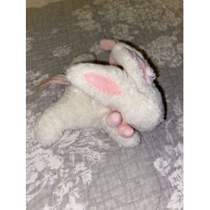 Doudou Mini Lapin Blanc Rose Attache Tetine Sucette Doudou Et Compagnie - Occasion