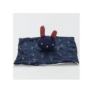 Doudou Lapin Bleu Marine Mongolfieres Et Rayures Kiabi Peluche Jouet Bebe Eveil Naissance Raye Animal Lapinou Mixte Comforter Bunny Baby Blanket Simba Toys Benelux - Occasion