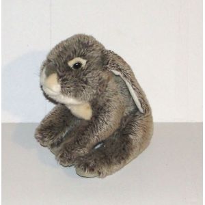 Peluche Lapin Belier Gris Chiné 26 Cm Toys"R"Us - Occasion