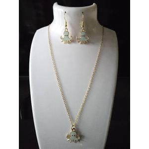 Ensemble Pendentif Et Boucles D'Oreilles Pieuvre - Occasion