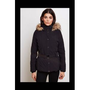 Veste De Ski Poivre Blanc Stretch Andrea Noire T.M Parfait État Intérieur Ski Capuche - Occasion