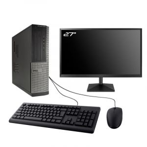 PC Dell Optiplex 3010 DT Ecran 27" Intel I7-3770 RAM 8Go SSD 2To W10 Wifi - Occasion