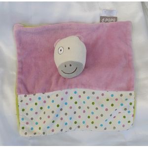 Doudou Plat Vache Max et Lyla les Acrobates Rose Pois B&eacute;b&eacute;9 - Occasion