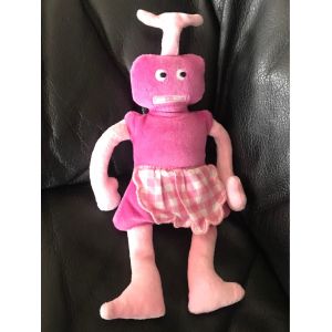 Doudou Plat Dpam Gwenael Malcorpi Robot Mauve Tablier Rose 24cm - Occasion