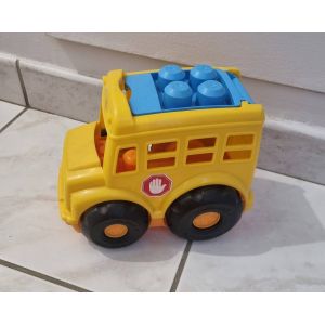 Bus Scolaire Jaune Et Bleu Mega Bloks Construction - Occasion