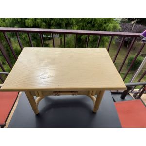 Chevet de lit facon bambou jaune. Bois d&iquest;acajou. - Occasion