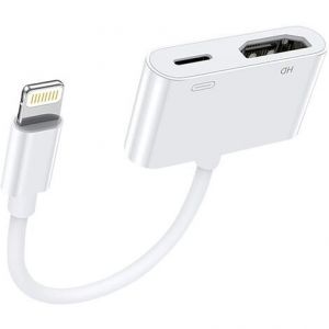 Adaptateur HDMI pour iPhone vers TV, Certifié Apple MFi1080P Adaptateur Lightning AV numérique, Plug et Play écran de synchronisation Connecteur HDMI pour iPhone et iPadCompatible avec tous les iOS - Occasion