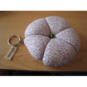 Porte Cle Original Grosse Fleur Tissu Neuf - Occasion