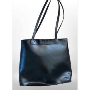 &#x1f506; Chic et TBE sac Lamarthe noir cuir L30 x H26,5 cm et 58 cm avec lanière P 9 cm - Occasion