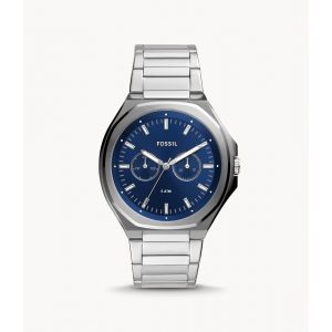 Montre Evanston Multifonction En Acier Inoxydable - Fossil Bq2610 - Homme - Argenté - Occasion