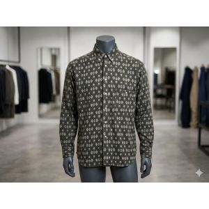 Chemise Manches Longues Imprim&eacute; Marron Imprim&eacute;e Taille 3 Rodier - Occasion