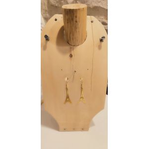Boucles D'oreilles Fantaisie N38 Tour Eiffel Dorees - Occasion