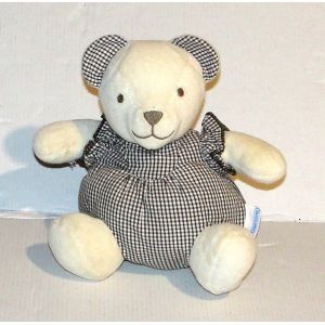 doudou ours boule vichy bleu nounours - Occasion