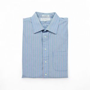 Reconditionné - Chemise Classiques Homme À Rayures - Taille Xl - Homme - Bleu Clair - Occasion
