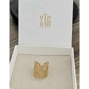 Bague Zag Ajustable En Acier Inoxydable - Occasion