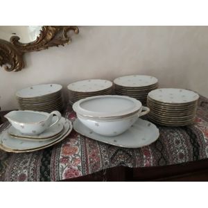 Service Vaisselle Complet Belle Porcelaine 24 Assietes Plates 12 Dessert 12creuses Soupiere ?? Plats ?? - Occasion