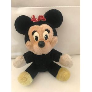 Peluche Doudou Minnie Vintage Noeud Vichy Rouge Disney 21 Cm - Occasion