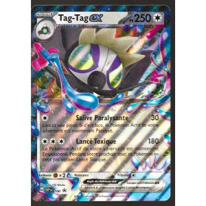 [ Pok&eacute;mon ] Carte " Jumbo " ( Carte Grand Format ) : Tag-Tag Ex + Carte Promo # 100 ( &Eacute;carlate Et Violet - 2024 ) - Occasion