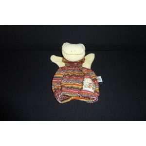 Doudou grenouille marionnette ""La grande famille"" Moulin Roty 1680223 - Occasion