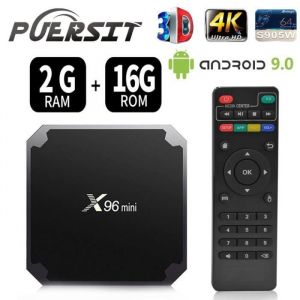 PUERSIT X96 mini TV BOX 2GO + 16GO Android 9.0 Multi-Core 64bit Cortex-A53, GPU Mali-450,4KHD, 2.4GWIFI - Occasion