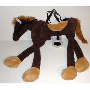 Peluche Cheval De Deguisement Tour De Taille En Velour Cotel&eacute; Marron Travis Designs 72 Cm - Occasion