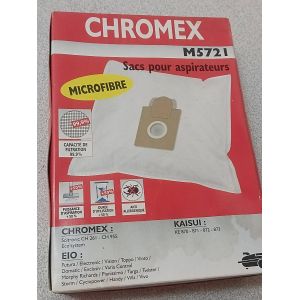 4 sacs sac aspirateur pour chromex eio kaisui soltronic futura domatic storm ke 870 871 872 873 ch261 ch955 targa vivo villa handy twister pianissimo varia toppo vinto storm cyclopower exclusiv morphy - Occasion