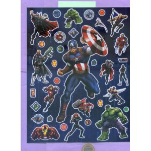 2 Grosses Planches Stickers Autocollants Avengers Marvel N130/131 - Occasion