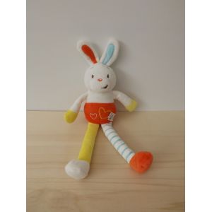 Doudou Lapin Multicolore Baby - Occasion