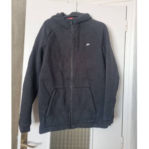Veste Noir Zippé Avec Capuche Nike Taille L 40 - Occasion